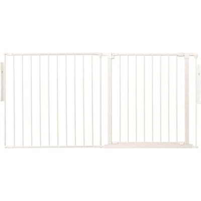 Safetots Separador de Ambientes de Múltiples Paneles, Hasta 154cm de Ancho, Blanca, 70cm de Altura, Divisor de Ambiente con Puerta para Bebés y Niños Pequeños, Instalación Fácil Safetots Separador de Ambientes de Múltiples Paneles, Hasta 154cm de Ancho, Blanca, 70cm de Altura, Divisor de Ambiente con Puerta para Bebés y Niños Pequeños, Instalación Fácil