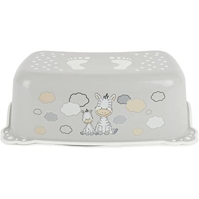 BIECO Taburete Infantil Zebra Antideslizante Un peldaño, Altura 14cm Tamaño 42x28cm Taburete niños baño Escalón Infantil BIECO Taburete Infantil Zebra Antideslizante Un peldaño, Altura 14cm Tamaño 42x28cm Taburete niños baño Escalón Infantil