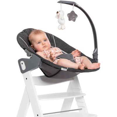 hauck Alpha Bouncer Deluxe 2 en 1 Hamaca Trona Evolutiva, Grey Compatible con Alpha+ y Beta+, para recién nacidos hasta 9 kg, con arco de juegos, reductor de asiento y función de balanceo hauck Alpha Bouncer Deluxe 2 en 1 Hamaca Trona Evolutiva, Grey Compatible con Alpha+ y Beta+, para recién nacidos hasta 9 kg, con arco de juegos, reductor de asiento y función de balanceo
