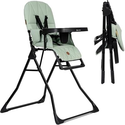 Olmitos – Trona para Bebé Plegable Ligera y Ultracompacta MINNA – Trona portátil de viaje 4.9kg ergonómica con Funda Acolchada de 6 meses a 3 años reposapiés ajustable y Arnés 5 Puntos, Verde Olmitos – Trona para Bebé Plegable Ligera y Ultracompacta MINNA – Trona portátil de viaje 4.9kg ergonómica con Funda Acolchada de 6 meses a 3 años reposapiés ajustable y Arnés 5 Puntos, Verde