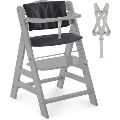 hauck Alpha Plus Trona de Madera Evolutiva Bebe con Arnés de 5 Puntos y Cojín de 2 Piezas Silla Infantil Comedor desde 6 Meses Soporta hasta 90 kg hauck Alpha Plus Trona de Madera Evolutiva Bebe con Arnés de 5 Puntos y Cojín de 2 Piezas Silla Infantil Comedor desde 6 Meses Soporta hasta 90 kg