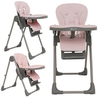 Olmitos Trona bebe multi posición ligera- Ajuste de altura y reclinable Doble bandeja extraíble 3 posiciones Funda de Polipiel Acolchada fácil limpieza- Arnés 5 Puntos hasta 3 años (Rosa) Olmitos Trona bebe multi posición ligera- Ajuste de altura y reclinable Doble bandeja extraíble 3 posiciones Funda de Polipiel Acolchada fácil limpieza- Arnés 5 Puntos hasta 3 años (Rosa)