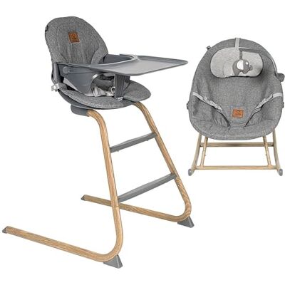 Olmitos Trona bebé evolutiva 4 en 1 AURA regulable con hamaca alta, balancín, trona y silla alta – desde nacimiento 0+ hasta 12 años – silla infantil multifunción (Gris) Olmitos Trona bebé evolutiva 4 en 1 AURA regulable con hamaca alta, balancín, trona y silla alta – desde nacimiento 0+ hasta 12 años – silla infantil multifunción (Gris)