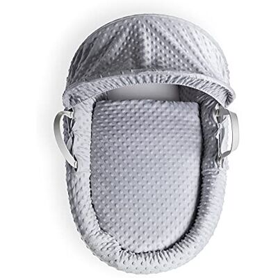 Clair de Lune Juego de Ropa de Cama Dimple Moses Basket (Cesta no incluida) Gris Clair de Lune Juego de Ropa de Cama Dimple Moses Basket (Cesta no incluida) Gris