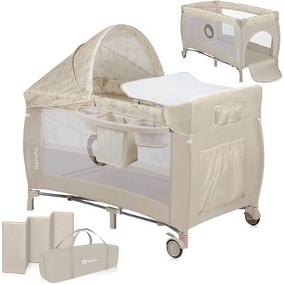 Lionelo Sven Plus - Cuna de Viaje con Cambiador y Accesorios - Cuna para Bebés Lionelo Sven Plus - Cuna de Viaje con Cambiador y Accesorios - Cuna para Bebés