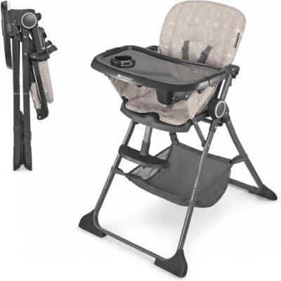 Kinderkraft FOLDEE trona plegable 6-36 meses, ligera 6 kg, bandeja doble, respaldo regulable, arnés 5 puntos, Beige Kinderkraft FOLDEE trona plegable 6-36 meses, ligera 6 kg, bandeja doble, respaldo regulable, arnés 5 puntos, Beige