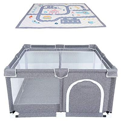 Star Ibaby Parque de Bebés Ultraligero con Alfombra Ultrasoft Color Soft Grey Star Ibaby Parque de Bebés Ultraligero con Alfombra Ultrasoft Color Soft Grey