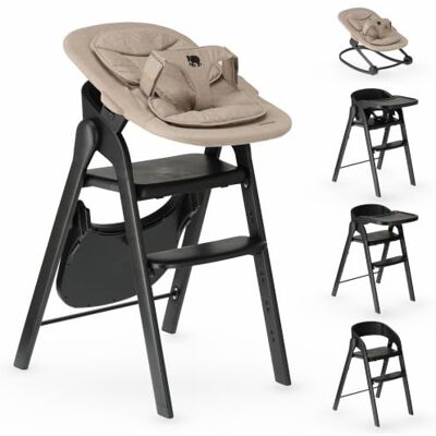 Deryan Trona Evolutiva Bebé Set 5 en 1 Multifunción Hamaquita, Torre de Aprendizaje, Silla desde Nacimiento 0m+ -Plegable y Ergonómica Madera Haya Arnés con protector Negro con asiento hamaca Deryan Trona Evolutiva Bebé Set 5 en 1 Multifunción Hamaquita, Torre de Aprendizaje, Silla desde Nacimiento 0m+ -Plegable y Ergonómica Madera Haya Arnés con protector Negro con asiento hamaca