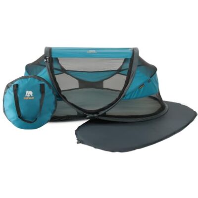 Deryan Cuna de Viaje, Bolsa Transporte, 2 en 1, Plegado ultracompacto, Colchón extraíble, con Mosquitera, 0-2.5 años (0-15kg), Tela Transpirable, Entrada Lateral con Cremallera, Parque bebé (Océano) Deryan Cuna de Viaje, Bolsa Transporte, 2 en 1, Plegado ultracompacto, Colchón extraíble, con Mosquitera, 0-2.5 años (0-15kg), Tela Transpirable, Entrada Lateral con Cremallera, Parque bebé (Océano)