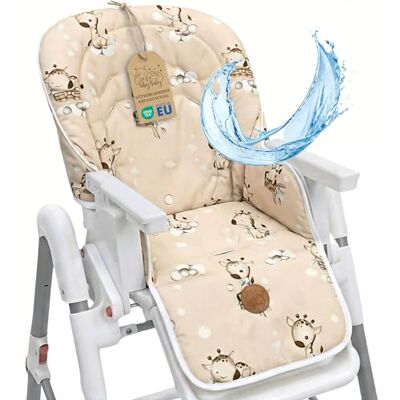 Totsy Baby Funda trona universal cojin para de tronas fundo silla para niños y niñas comer Cojín para silla infantil con revestimiento impermeable y estable certificado Oeko-Tex Jirafas Totsy Baby Funda trona universal cojin para de tronas fundo silla para niños y niñas comer Cojín para silla infantil con revestimiento impermeable y estable certificado Oeko-Tex Jirafas
