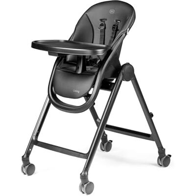 Peg Perego PEG Living Trona desde el Nacimiento, Diseño Contemporáneo, Función Hamaca, Altura Regulable, Bandeja Doble, 4 Ruedas 360°, Cierre Compacto, 0–3 Años (0–15 kg), True Black Peg Perego PEG Living Trona desde el Nacimiento, Diseño Contemporáneo, Función Hamaca, Altura Regulable, Bandeja Doble, 4 Ruedas 360°, Cierre Compacto, 0–3 Años (0–15 kg), True Black