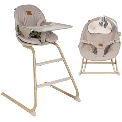 Olmitos Trona bebé evolutiva 4 en 1 AURA regulable con hamaca alta, balancín, trona y silla alta – desde nacimiento 0+ hasta 12 años – silla infantil multifunción (Beige) Olmitos Trona bebé evolutiva 4 en 1 AURA regulable con hamaca alta, balancín, trona y silla alta – desde nacimiento 0+ hasta 12 años – silla infantil multifunción (Beige)