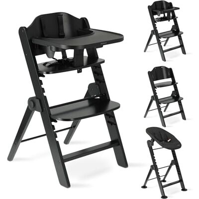 Deryan Odin Luxe Trona infantil con bouncer, color negro Deryan Odin Luxe Trona infantil con bouncer, color negro