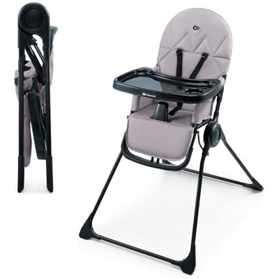 Kinderkraft BINCI, Trona Bebé, Ligera y plegable, con Bandeja, reposapiés y Arnés de 5 puntos, Ideal para Espacios reducidos y Viajes, Gris Kinderkraft BINCI, Trona Bebé, Ligera y plegable, con Bandeja, reposapiés y Arnés de 5 puntos, Ideal para Espacios reducidos y Viajes, Gris