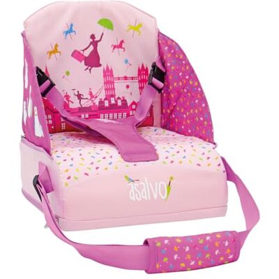 Asalvo BOOSTER CUSCUS Trona de Viaje Portatil para bebés, Asiento elevador para comer, Plegable, Arnés de seguridad, Bolsillo incorporado, Respaldo 25 cm, Desde 6 meses hasta 15 kg (London Rosa) Asalvo BOOSTER CUSCUS Trona de Viaje Portatil para bebés, Asiento elevador para comer, Plegable, Arnés de seguridad, Bolsillo incorporado, Respaldo 25 cm, Desde 6 meses hasta 15 kg (London Rosa)