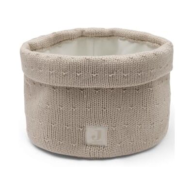 Jollein Cesta de almacenamiento Care Basket Sand 14x18cm Organizador para cambiador, colección Sprinkle Knit, certificado Oeko-Tex Jollein Cesta de almacenamiento Care Basket Sand 14x18cm Organizador para cambiador, colección Sprinkle Knit, certificado Oeko-Tex