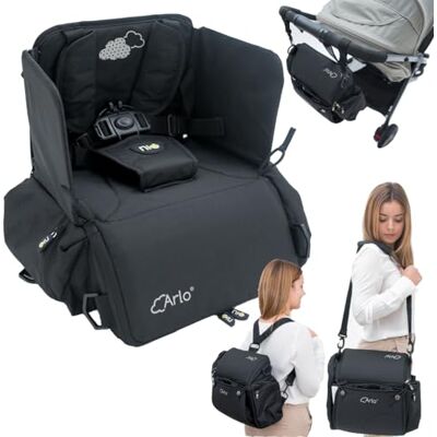 Olmitos Asiento Elevador Arlo de NIU, ultra ligero multifunción – Bolso para Silla de pasaeo Mochila de viaje Elevador con cambiador y bolsillo térmico (Negro) Olmitos Asiento Elevador Arlo de NIU, ultra ligero multifunción – Bolso para Silla de pasaeo Mochila de viaje Elevador con cambiador y bolsillo térmico (Negro)
