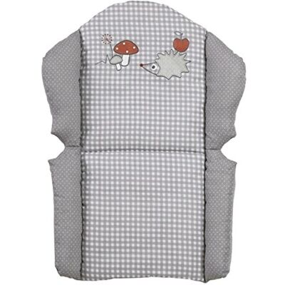 roba Cojín para Trona Adam & Eule Reductor de Asiento Cómodo Estampado de Erizo Cuadros Vichy Gris roba Cojín para Trona Adam & Eule Reductor de Asiento Cómodo Estampado de Erizo Cuadros Vichy Gris