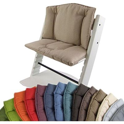 Babys-Dreams BambiniWelt Cojín de asiento para trona Stokke Tripp Trapp, en 14 colores, jaspeado, asiento de 2 piezas, funda, cojín de repuesto beige beige Babys-Dreams BambiniWelt Cojín de asiento para trona Stokke Tripp Trapp, en 14 colores, jaspeado, asiento de 2 piezas, funda, cojín de repuesto beige beige