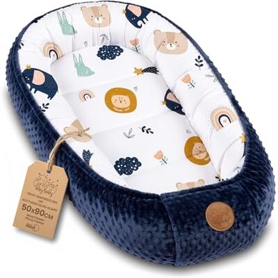 Totsy Baby Nido bebé recién Nacido 90x50 cm Reductor Cuna Cuco de colecho Minky Winter cálido Capullo Ideal para moisés, góndola y Viaje Arcoiris Azul Oscuro Totsy Baby Nido bebé recién Nacido 90x50 cm Reductor Cuna Cuco de colecho Minky Winter cálido Capullo Ideal para moisés, góndola y Viaje Arcoiris Azul Oscuro