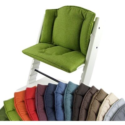 Babys-Dreams BambiniWelt Cojín de asiento para trona Stokke Tripp Trapp, en 14 colores, jaspeado, asiento de 2 piezas, funda, cojín de repuesto verde claro Babys-Dreams BambiniWelt Cojín de asiento para trona Stokke Tripp Trapp, en 14 colores, jaspeado, asiento de 2 piezas, funda, cojín de repuesto verde claro