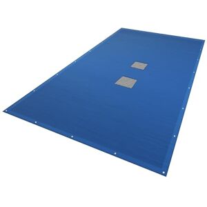 VOUNOT ® Lona para Piscina Rectangular 7 x 4 m, Cubierta Protectora PE de 160 g/m² con Red Central de Drenaje, Funda de Piscinas Anti-UV con Ojales Cada 100 cm, Azul-Gris VOUNOT ® Lona para Piscina Rectangular 7 x 4 m, Cubierta Protectora PE de 160 g/m² con Red Central de Drenaje, Funda de Piscinas Anti-UV con Ojales Cada 100 cm, Azul-Gris