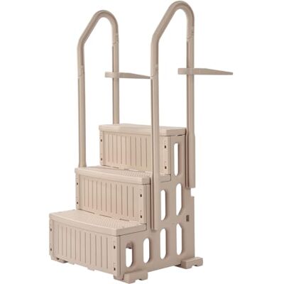 VEVOR Escalera para Piscina, 3 Escalones con Pasamanos Dobles y Escalones Resistentes Antideslizantes, Interiores y Exteriores, Capacidad de Carga Máxima 181,4 kg, Gris Topo, 1500 x 820 x 670 mm VEVOR Escalera para Piscina, 3 Escalones con Pasamanos Dobles y Escalones Resistentes Antideslizantes, Interiores y Exteriores, Capacidad de Carga Máxima 181,4 kg, Gris Topo, 1500 x 820 x 670 mm