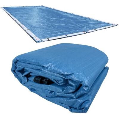Robelle Cubierta de alberca de Invierno de Malla Azul para albercas en el Suelo, Piscina de 6 x 12 m Robelle Cubierta de alberca de Invierno de Malla Azul para albercas en el Suelo, Piscina de 6 x 12 m