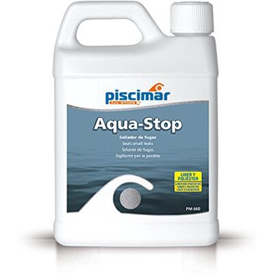 Piscimar PM-660 Aqua Stop: sellador de Fugas y poros en Piscinas. liquido Botella 1L Piscimar PM-660 Aqua Stop: sellador de Fugas y poros en Piscinas. liquido Botella 1L
