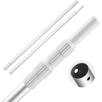 VEVOR Pértiga de Piscina, 1-3,66 m, Barra Telescópica Ajustable con Extensión, Barra para Limpieza de Piscinas Resistente para Redes Desnatadoras, Rastrillos, Cepillos y Cabezales de Aspiración VEVOR Pértiga de Piscina, 1-3,66 m, Barra Telescópica Ajustable con Extensión, Barra para Limpieza de Piscinas Resistente para Redes Desnatadoras, Rastrillos, Cepillos y Cabezales de Aspiración