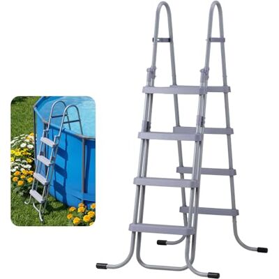 VEVOR Escalera para Piscina Desmontable de 4 Peldaños Capacidad 136kg, Escalera de Seguridad Antideslizante de Acero al Carbono con Pasamanos Ergonómicos, Patas de Goma para Piscina Elevada de 132,1cm VEVOR Escalera para Piscina Desmontable de 4 Peldaños Capacidad 136kg, Escalera de Seguridad Antideslizante de Acero al Carbono con Pasamanos Ergonómicos, Patas de Goma para Piscina Elevada de 132,1cm