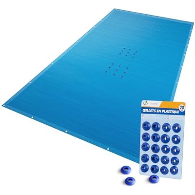 VOUNOT ® Lona para Piscina Rectangular 4 x 9 m, Cubierta Protectora PE de 160 g/m², Funda de Piscinas Anti-UV con Ojales Cada 100 cm, Azul Marino VOUNOT ® Lona para Piscina Rectangular 4 x 9 m, Cubierta Protectora PE de 160 g/m², Funda de Piscinas Anti-UV con Ojales Cada 100 cm, Azul Marino