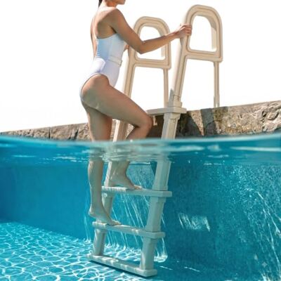 VEVOR Escalera para Piscina con Pasamanos Dobles de 5 Escalones con Inclinación de 75°, Escalones Resistentes Antideslizantes, Carga de 136 kg, para Piscinas Enterradas y Elevadas, 810 x 605 x 1790 mm VEVOR Escalera para Piscina con Pasamanos Dobles de 5 Escalones con Inclinación de 75°, Escalones Resistentes Antideslizantes, Carga de 136 kg, para Piscinas Enterradas y Elevadas, 810 x 605 x 1790 mm