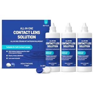 Solución Todo en Uno de Amazon con Hialuronato de sodio - Solución para lentes de contacto Solución Todo en Uno de Amazon con Hialuronato de sodio - Solución para lentes de contacto
