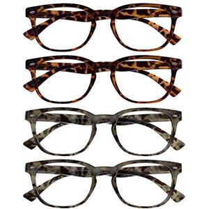 Gafas de lectura Opulize marrón gris - Unisex - Pack de 4 - +2.00 Gafas de lectura Opulize marrón gris - Unisex - Pack de 4 - +2.00