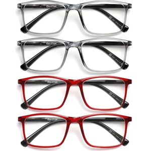 Gafas de lectura Opulize RRRR4-77ZZ-250 Unisex - Rectangulares, Gris/Rojo oscuro Gafas de lectura Opulize RRRR4-77ZZ-250 Unisex - Rectangulares, Gris/Rojo oscuro