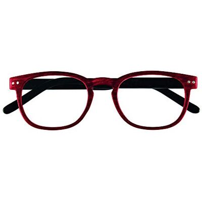 Prontoleggo gafas de lectura Mod. wengué, Rojo – dioptría + 2,00 – 1 unidad Prontoleggo gafas de lectura Mod. wengué, Rojo – dioptría + 2,00 – 1 unidad