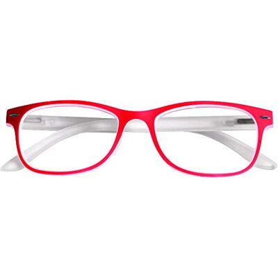 Prontoleggo Gafas de lectura Mod. Diamond Rojo/Blanco Dioptría +3,00-1 unidad Prontoleggo Gafas de lectura Mod. Diamond Rojo/Blanco Dioptría +3,00-1 unidad