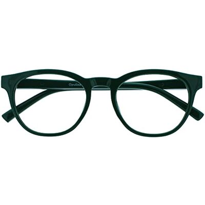 OPULIZE Blu Gafas con Bloqueo de Luz Azul Montura Redonda Verde Oscuro Bisagras de Muelle Mejoran el Sueño Ordenador Gaming Antirreflejante Hombre Mujer B5-6 +0.00 OPULIZE Blu Gafas con Bloqueo de Luz Azul Montura Redonda Verde Oscuro Bisagras de Muelle Mejoran el Sueño Ordenador Gaming Antirreflejante Hombre Mujer B5-6 +0.00