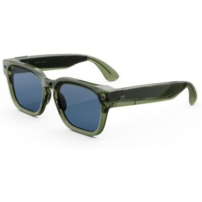 Meta Glasses, Gafas con IA Fury, Racing Green, Lentes Light Blue Cuadrada, cámara 12 MP, vídeo 3K, 6 micros, hombre, mujer, talla estándar, regulable, varias lentes, tecnología, gafas de sol Meta Glasses, Gafas con IA Fury, Racing Green, Lentes Light Blue Cuadrada, cámara 12 MP, vídeo 3K, 6 micros, hombre, mujer, talla estándar, regulable, varias lentes, tecnología, gafas de sol