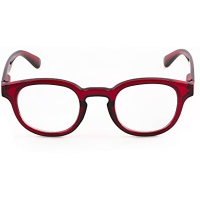 Contacta , Hipstyle Bebop Gafas de Lectura para Hombre y Mujer, Gafas Clásicas y Coloridas, Montura con Varillas Flex, Color Rojo, Dioptrías +3,00, Paquete con Bolsa Portagafas, 27 g Contacta , Hipstyle Bebop Gafas de Lectura para Hombre y Mujer, Gafas Clásicas y Coloridas, Montura con Varillas Flex, Color Rojo, Dioptrías +3,00, Paquete con Bolsa Portagafas, 27 g