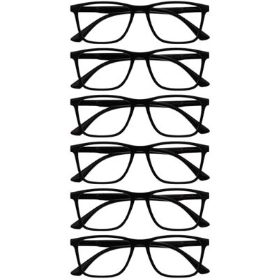 OPULIZE NYX Gafas luz azul mujer y hombre Lentes Antideslumbrante para ordenador Paquete de 6 Protección UV Negro OPULIZE NYX Gafas luz azul mujer y hombre Lentes Antideslumbrante para ordenador Paquete de 6 Protección UV Negro