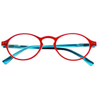 Prontoleggo Gafas de lectura Mod. Revival rojo/azul – dioptría +2,50 – 1 unidad Prontoleggo Gafas de lectura Mod. Revival rojo/azul – dioptría +2,50 – 1 unidad