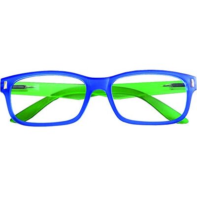 Prontoleggo Gafas de lectura Mod. Dandy Azul/Verde Dioptría +3,00-1 unidad Prontoleggo Gafas de lectura Mod. Dandy Azul/Verde Dioptría +3,00-1 unidad