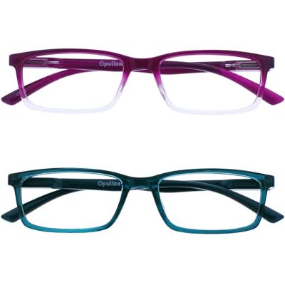 OPULIZE See Gafas Lectura Filtro Luz Azul x2 Estrecha Bisagras de Resorte Mejoran Sueño Reducen Dolor de Cabeza Ordenador Videojuegos Antirreflejante Morado Turquesa Hombre Mujer BB9-5Q +1.00 OPULIZE See Gafas Lectura Filtro Luz Azul x2 Estrecha Bisagras de Resorte Mejoran Sueño Reducen Dolor de Cabeza Ordenador Videojuegos Antirreflejante Morado Turquesa Hombre Mujer BB9-5Q +1.00