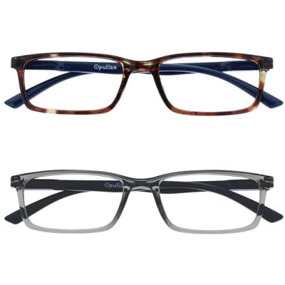 OPULIZE See Gafas Lectura Filtro Luz Azul x2 Estrecha Bisagras de Resorte Mejoran Sueño Reducen Dolor de Cabeza Ordenador Videojuegos Antirreflejante Marrón Gris Hombre Mujer BB9-27 +2.00 OPULIZE See Gafas Lectura Filtro Luz Azul x2 Estrecha Bisagras de Resorte Mejoran Sueño Reducen Dolor de Cabeza Ordenador Videojuegos Antirreflejante Marrón Gris Hombre Mujer BB9-27 +2.00