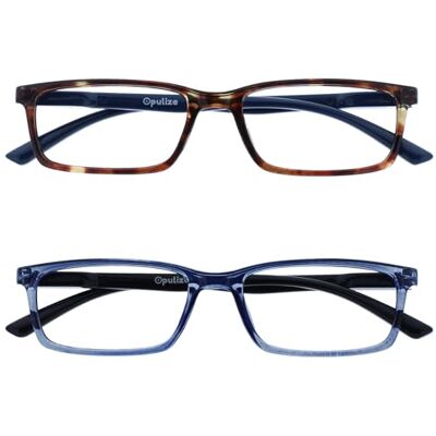 OPULIZE See Gafas Lectura Filtro Luz Azul x2 Estrecha Bisagras de Resorte Mejoran Sueño Reducen Dolor de Cabeza Ordenador Videojuegos Antirreflejante Marrón Azul Hombre Mujer BB9-23 +1.00 OPULIZE See Gafas Lectura Filtro Luz Azul x2 Estrecha Bisagras de Resorte Mejoran Sueño Reducen Dolor de Cabeza Ordenador Videojuegos Antirreflejante Marrón Azul Hombre Mujer BB9-23 +1.00