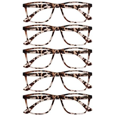 OPULIZE NYX Gafas de Lectura de Bloqueo de Luz Azul para hombre y mujer, Lentes Antideslumbrante para ordenador Paquete de 5 Protección UV Carey Marrón + 0,00 OPULIZE NYX Gafas de Lectura de Bloqueo de Luz Azul para hombre y mujer, Lentes Antideslumbrante para ordenador Paquete de 5 Protección UV Carey Marrón + 0,00