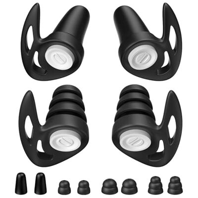 Alyvisun 2 Pares Tapones Oidos Cancelacion de Ruido con Estuches de Almacenamiento, Antironquidos Tapones para Dormir de Silicona y Espuma en Diferentes Tamaños, ing, Max 25dB Alyvisun 2 Pares Tapones Oidos Cancelacion de Ruido con Estuches de Almacenamiento, Antironquidos Tapones para Dormir de Silicona y Espuma en Diferentes Tamaños, ing, Max 25dB