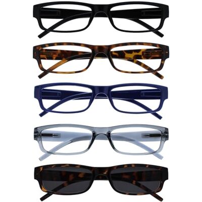 OPULIZE The Reading Glasses Company La Compañía Gafas De Lectura Negro Marrón Azul Gris Lectores Con Lectores De Sol Valor Pack 5 Hombres Mujeres RRRRS32-12372 +3,50 OPULIZE The Reading Glasses Company La Compañía Gafas De Lectura Negro Marrón Azul Gris Lectores Con Lectores De Sol Valor Pack 5 Hombres Mujeres RRRRS32-12372 +3,50